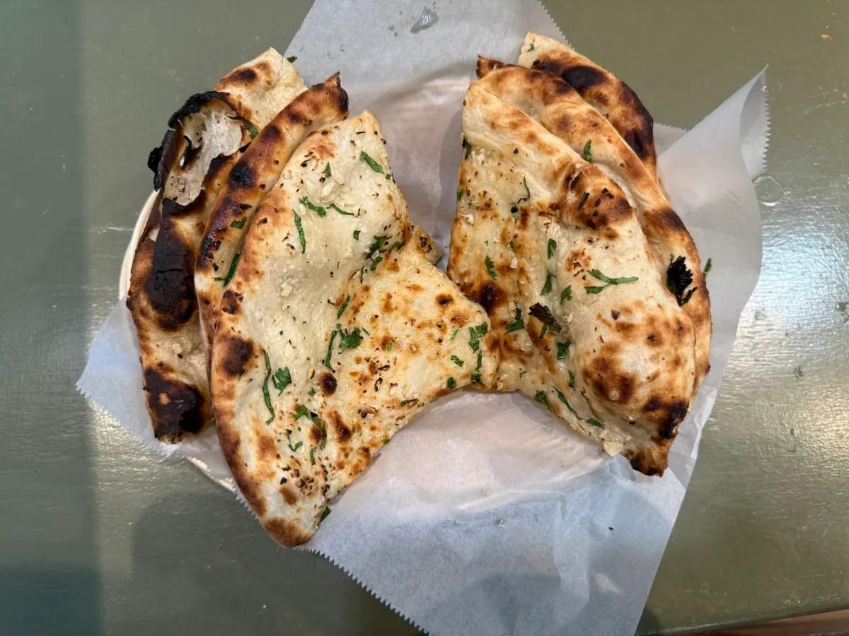 Garlic Naan fresh from the tandoor